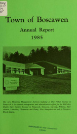 Annual reports of the Town of Boscawen, New Hampshire 1985_cover