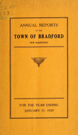Annual report Town of Bradford, New Hampshire 1929_cover