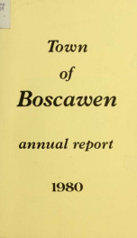 Annual reports of the Town of Boscawen, New Hampshire 1980_cover