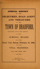 Annual report Town of Bradford, New Hampshire 1896_cover