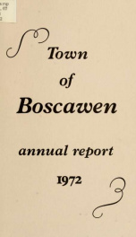 Annual reports of the Town of Boscawen, New Hampshire 1972_cover