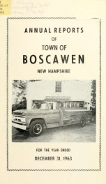 Annual reports of the Town of Boscawen, New Hampshire 1963_cover