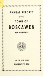 Annual reports of the Town of Boscawen, New Hampshire 1961_cover