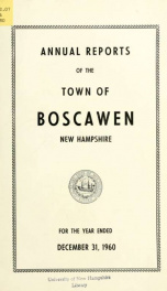 Annual reports of the Town of Boscawen, New Hampshire 1960_cover