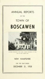 Annual reports of the Town of Boscawen, New Hampshire 1958_cover