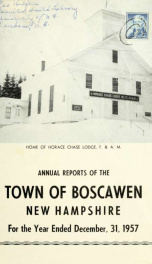 Annual reports of the Town of Boscawen, New Hampshire 1957_cover