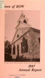 Annual report of the Town of Bow, New Hampshire 1987_cover