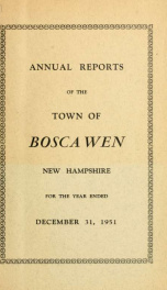 Annual reports of the Town of Boscawen, New Hampshire 1951_cover