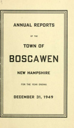 Annual reports of the Town of Boscawen, New Hampshire 1949_cover