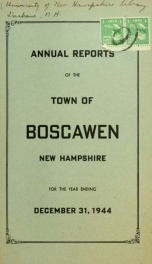 Annual reports of the Town of Boscawen, New Hampshire 1944_cover