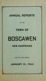 Annual reports of the Town of Boscawen, New Hampshire 1944_cover