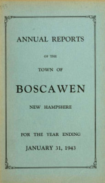 Annual reports of the Town of Boscawen, New Hampshire 1943_cover