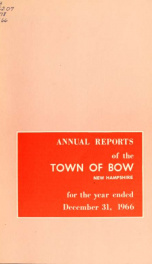 Annual report of the Town of Bow, New Hampshire 1966_cover