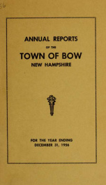 Annual report of the Town of Bow, New Hampshire 1956_cover