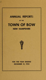 Annual report of the Town of Bow, New Hampshire 1950_cover