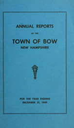 Annual report of the Town of Bow, New Hampshire 1949_cover