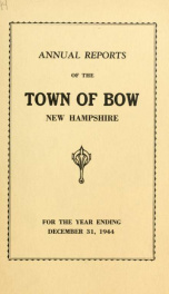 Annual report of the Town of Bow, New Hampshire 1944_cover