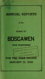 Annual reports of the Town of Boscawen, New Hampshire 1938_cover