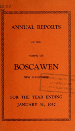 Annual reports of the Town of Boscawen, New Hampshire 1937_cover