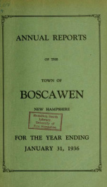 Annual reports of the Town of Boscawen, New Hampshire 1936_cover