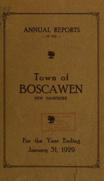 Annual reports of the Town of Boscawen, New Hampshire 1929_cover