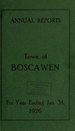 Annual reports of the Town of Boscawen, New Hampshire 1926_cover