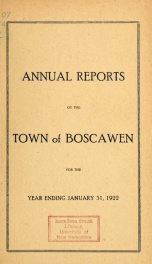 Annual reports of the Town of Boscawen, New Hampshire 1922_cover