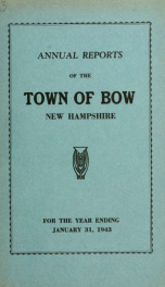 Annual report of the Town of Bow, New Hampshire 1943_cover