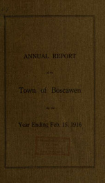 Annual reports of the Town of Boscawen, New Hampshire 1916_cover