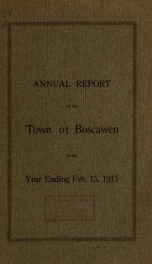 Annual reports of the Town of Boscawen, New Hampshire 1915_cover