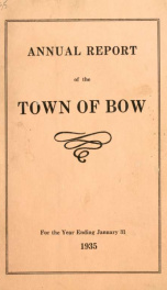 Annual report of the Town of Bow, New Hampshire 1935_cover