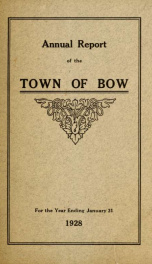 Annual report of the Town of Bow, New Hampshire 1928_cover