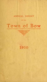 Annual report of the Town of Bow, New Hampshire 1910_cover