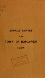 Annual reports of the Town of Boscawen, New Hampshire 1907_cover