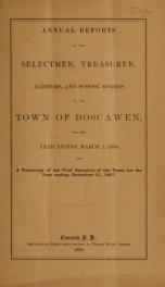 Annual reports of the Town of Boscawen, New Hampshire 1888_cover