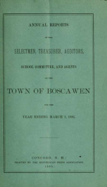 Annual reports of the Town of Boscawen, New Hampshire 1885_cover