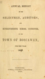 Annual reports of the Town of Boscawen, New Hampshire 1858_cover