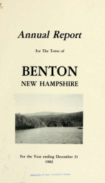 Annual report for the Town of Benton, New Hampshire 1982_cover