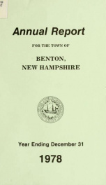 Annual report for the Town of Benton, New Hampshire 1978_cover