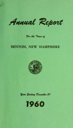 Annual report for the Town of Benton, New Hampshire 1960_cover