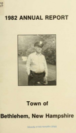 Annual report Town of Bethlehem, New Hampshire 1982_cover