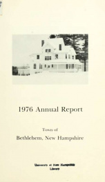 Annual report Town of Bethlehem, New Hampshire 1976_cover