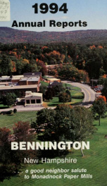 Annual reports of the Town of Bennington, New Hampshire 1994_cover