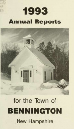 Annual reports of the Town of Bennington, New Hampshire 1993_cover