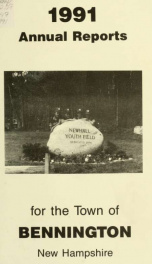 Annual reports of the Town of Bennington, New Hampshire 1991_cover