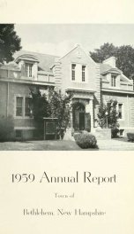 Annual report Town of Bethlehem, New Hampshire 1959_cover