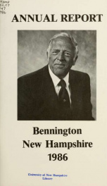 Annual reports of the Town of Bennington, New Hampshire 1986_cover