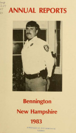 Annual reports of the Town of Bennington, New Hampshire 1983_cover