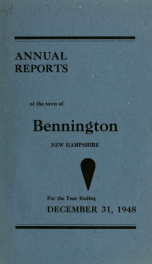 Annual reports of the Town of Bennington, New Hampshire 1948_cover