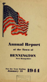 Annual reports of the Town of Bennington, New Hampshire 1944_cover